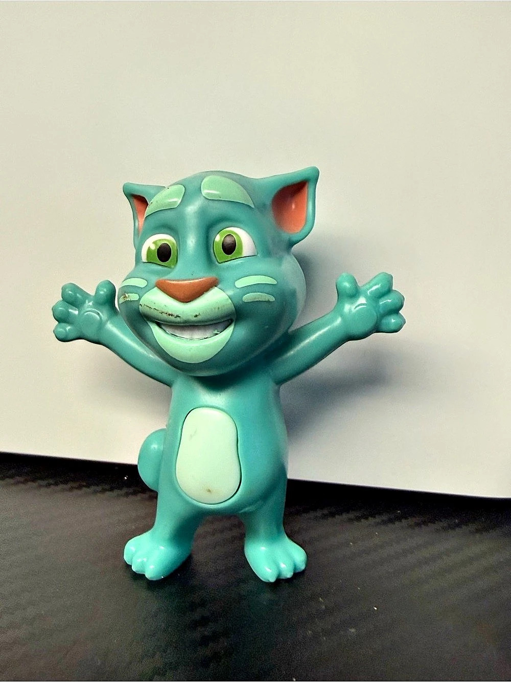 McDonald's Talking Tom Happy Meal Toy Teal Cat Figure